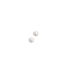 Zilveren oorknop RH met zoetwater parel rond 5 mm - 3160312