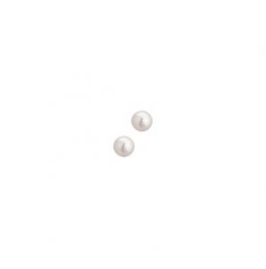 Zilveren oorknop RH met zoetwater parel rond 5 mm - 3160312