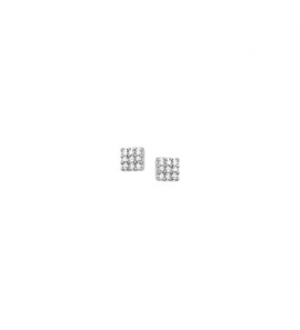 Zilveren oorknop RH 5,5 mm vierkant met zirconia - 3160317
