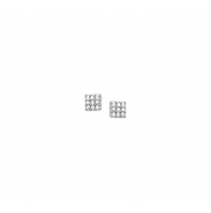 Zilveren oorknop RH 5,5 mm vierkant met zirconia - 3160317