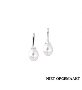 Zilveren oorhanger RH met zoetwaterparel - 3160344