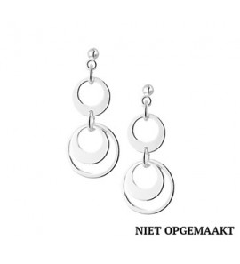 Zilveren oorhanger RH diverse rondjes - 3160327