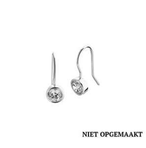 Zilveren oorhanger RH met zirconia - 3160342