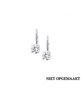 Zilveren oorhanger RH met zirconia - 3160354