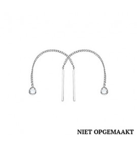 Zilveren doortrekoorbellen RH zirconia - 3160357