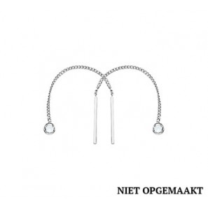 Zilveren doortrekoorbellen RH zirconia - 3160357