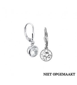 Zilveren oorhanger RH met zirconia - 3160352