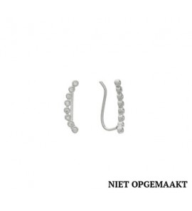 Zilver RH oorschuiven met zirconia - 3160361