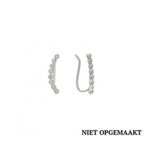 Zilver RH oorschuiven met zirconia - 3160361