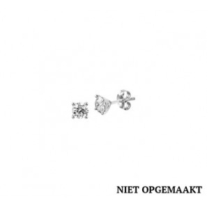 Zilveren oorknop RH met zirconia 5 mm - 3160628