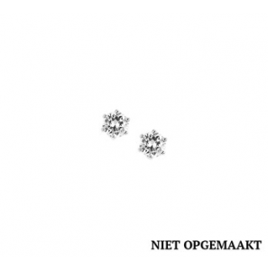 Zilveren oorknop RH met zirconia 6 mm - 3160629