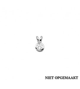 Zilveren hanger RH zirconia 4 mm. - 3160464