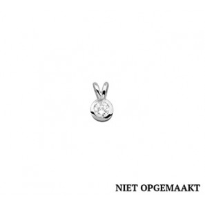 Zilveren hanger RH zirconia 4 mm. - 3160464
