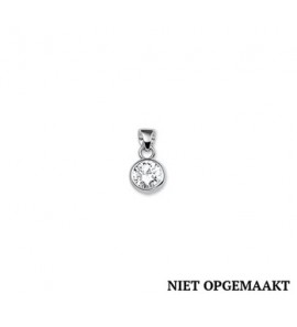 Zilveren hanger RH zirconia rond 7 mm - 3160470