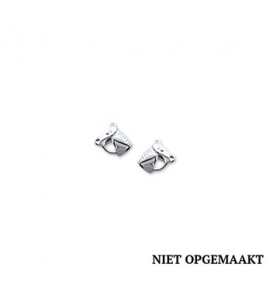 Zilveren oorknop kind RH paardenhoofd - 3160485