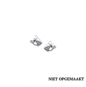Zilveren oorknop kind RH paardenhoofd - 3160485