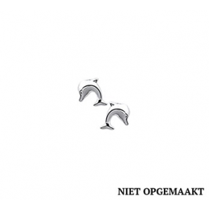 Zilveren oorknop kind RH dolfijn - 3160488