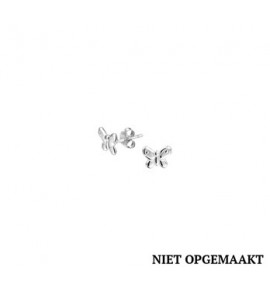 Zilveren oorknop kind RH vlinder - 3160490