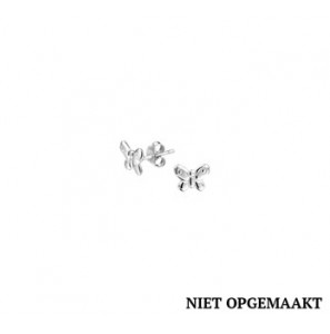 Zilveren oorknop kind RH vlinder - 3160490