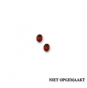 Zilveren oorknop kind RH lieveheersbeestje - 3160491