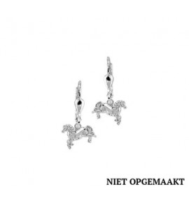 Zilveren oorhanger kind RH paard. - 3160501