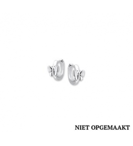 Zilveren klapcreool kind RH vlinder - 3160507