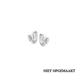Zilveren klapcreool kind RH vlinder - 3160507