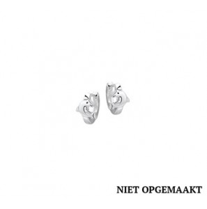 Zilveren klapcreool kind RH dolfijn - 3160508