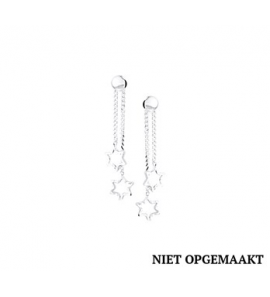 Zilveren oorknop/hang kind RH sterretjes - 3160511