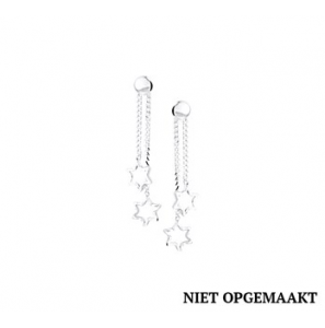 Zilveren oorknop/hang kind RH sterretjes - 3160511