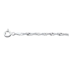 Zilveren collier singapore 2,75 mm RH 45 cm - 3160524