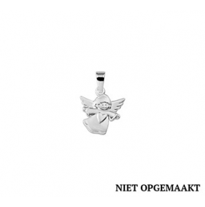Zilveren hanger/bedel RH engeltje mat/glans - 3160665