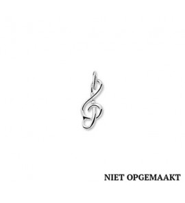 Zilveren hanger/bedel RH muzieksleutel - 3160671