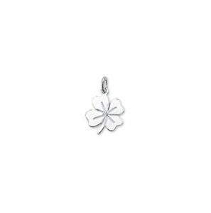 Zilveren hanger RH klavertje vier 14x11 mm. - 3160683