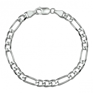 Zilveren heren armband RH 5,5 mm figaro 20 cm - 3160554