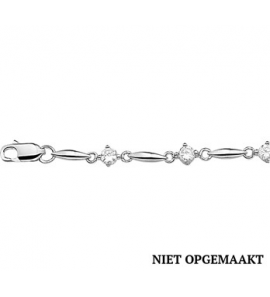 Zilveren armband 5,0 mm RH met zirconia 18,5 cm - 3160558