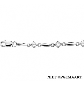 Zilveren armband 5,0 mm RH met zirconia 18,5 cm - 3160558
