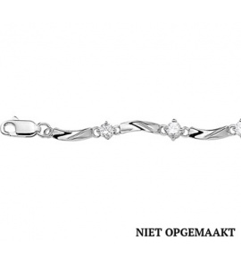 Zilveren armband 4,8 mm RH met zirconia 18,5 cm - 3160560