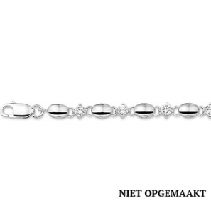 Zilveren armband 4,5 mm RH met zirconia 18,5 cm - 3160561