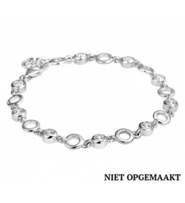 Zilveren armband 6,2 mm RH met zirconia 18+2 cm - 3160562