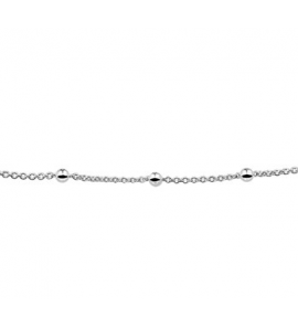 Zilveren armband RH 3,0 mm jasseron met bolletjes 18 cm - 3160826