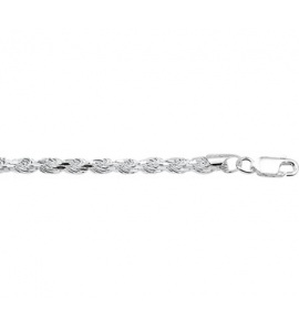 Zilveren armband RH 3,2 mm gediamanteerd koord 19 cm - 3160830