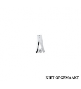 Zilveren hanger RH mat/glans met zirconia - 3160708