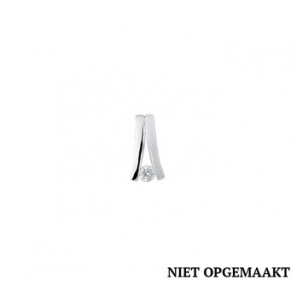 Zilveren hanger RH mat/glans met zirconia - 3160708