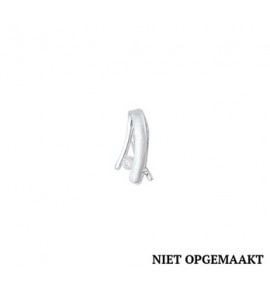 Zilveren hanger RH mat/glans met zirconia - 3160709
