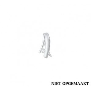 Zilveren hanger RH mat/glans met zirconia - 3160709
