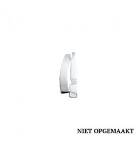 Zilveren hanger RH mat/glans met zirconia - 3160710