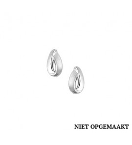 Zilveren oorknop RH mat/glans. - 3160715