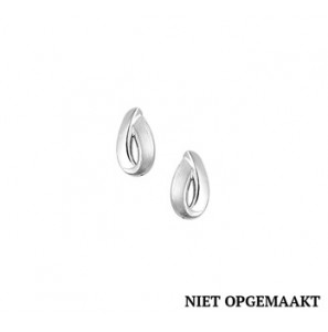 Zilveren oorknop RH mat/glans. - 3160715