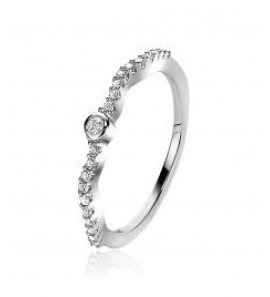 Zinzi zlv. ring zig/zag bezet met zirkonia mt. 54 - 3200910